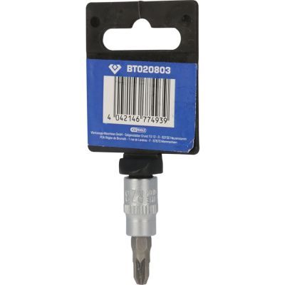 Brilliant Tools BT020803 Nástrčný ořech s bitem 1/4", s křížovou drážkou PZ, PZ3