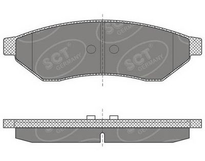 Комплект тормозных колодок, дисковый тормоз SCT - MANNOL SP 645 PR для DAEWOO EVANDA