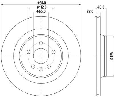 спирачен диск MINTEX MDC3243CMX