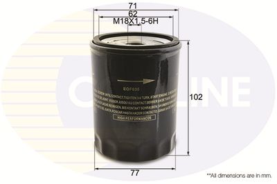 Масляный фильтр COMLINE EOF035 для CHEVROLET BLAZER