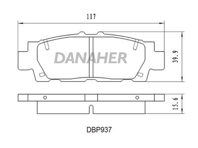 DANAHER DBP937 Тормозные колодки и сигнализаторы  для LEXUS LS (_F1_) 400 (UCF10)