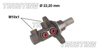 Главный тормозной цилиндр TRUSTING PF968 для TOYOTA COROLLA