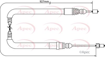 Cable Pull, parking brake APEC CAB1050