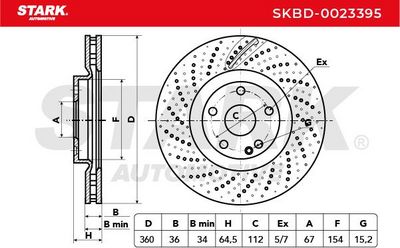 спирачен диск STARK SKBD-0023395