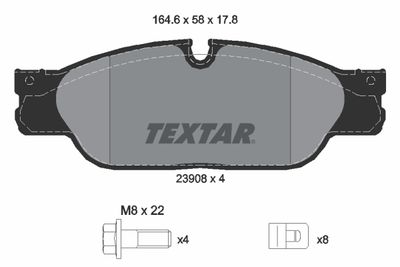 TEXTAR Bremsbelagsatz, Scheibenbremse Q+ (2390801)