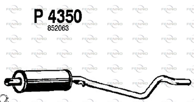 Střední tlumič výfuku FENNO P4350