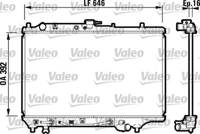 Радиатор, охлаждение двигателя VALEO 732362 для MAZDA 323