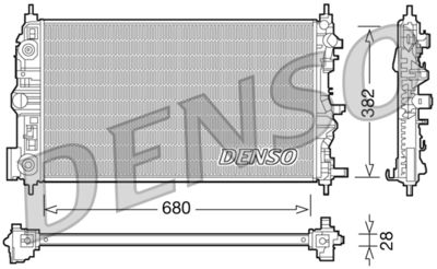 DENSO DRM15006 Радиатор охлаждения двигателя  для CHEVROLET CRUZE (Шевроле Крузе)