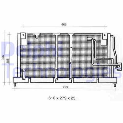 DELPHI TSP0225354 Радиатор кондиционера  для OPEL TIGRA (Опель Тигра)