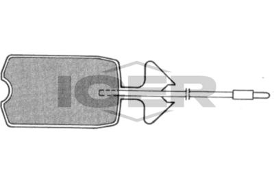 комплект спирачно феродо, дискови спирачки ICER 180363