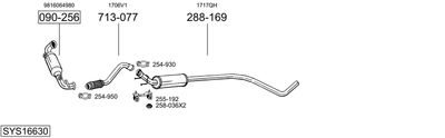 Układ wydechowy BOSAL SYS16630