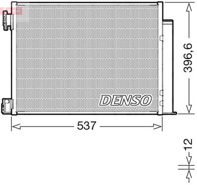 DENSO DCN46032 Радіатор кондиціонера для NISSAN MICRA (Ниссан Микра)