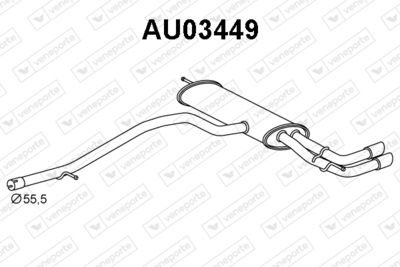 VENEPORTE AU03449 Глушитель выхлопных газов  для AUDI A3 (Ауди А3)