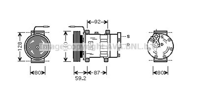 Компрессор, кондиционер PRASCO RTK324 для RENAULT SAFRANE