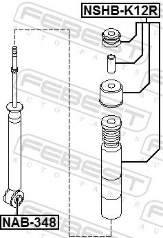 Protective Cap/Bellow, shock absorber NSHB-K12R