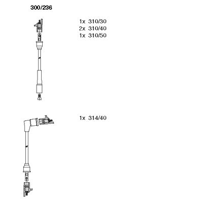 Комплект проводов зажигания BREMI 300/236 для FIAT 128