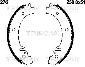 TRISCAN 8100 70276 Тормозные колодки барабанные  для LADA NADESCHDA (Лада Надещда)