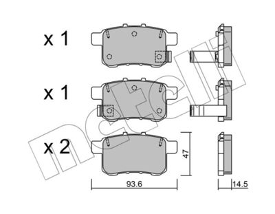 Brake Pad Set, disc brake 22-0868-0