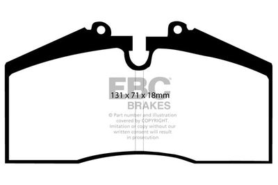 Комплект тормозных колодок, дисковый тормоз EBC Brakes DP5767NDX для PORSCHE 911