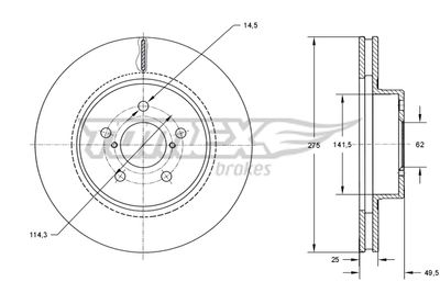 TOMEX Brakes TX 71-95 Деталь для TOYOTA RAV 4 II (_A2_) 2.0 D 4WD (CLA20_, CLA21_) TOMEX Brakes TX 71-95 Деталь для TOYOTA RAV 4 II (_A2_) 2.0 D 4WD (CLA20_, CLA21_)