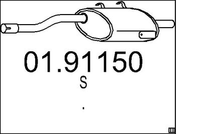 Глушитель выхлопных газов конечный MTS 01.91150 для SUZUKI SWIFT