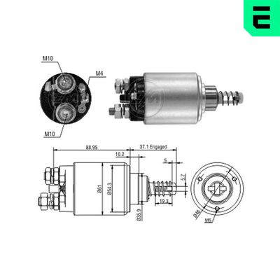Solenoid, startmotor ERA ZM2639