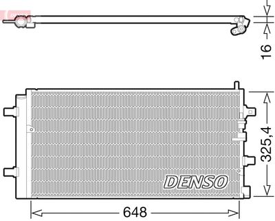 Конденсатор, кондиционер DENSO DCN02002 для AUDI ALLROAD