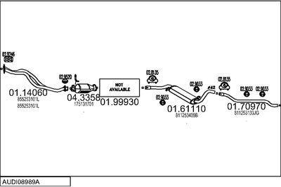 SISTEM DE ESAPAMENT MTS AUDI08989A001059