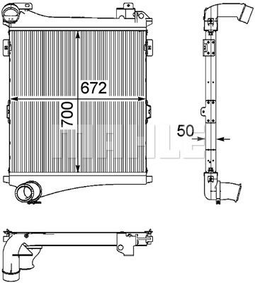 Laddluftkylare MAHLE CI 179 000P