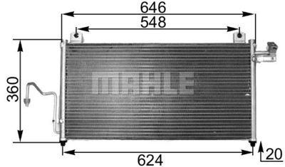 Конденсатор, кондиционер MAHLE AC 302 000S для MAZDA 323