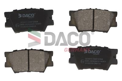 Комплект тормозных колодок, дисковый тормоз DACO Germany 323911 для TOYOTA AVALON
