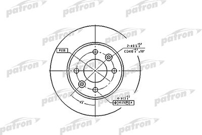 Тормозной диск PATRON PBD1013 для RENAULT RAPID