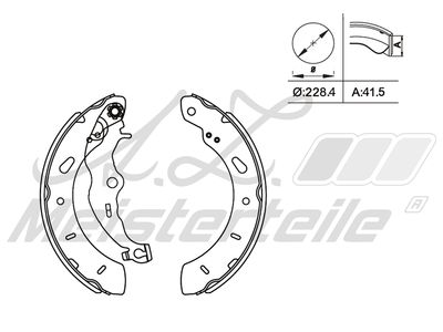 комплект спирачна челюст A.Z. Meisterteile AZMT-44-026-1462