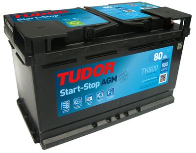 Стартерная аккумуляторная батарея TUDOR TK800 для KIA STINGER