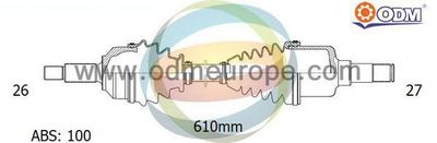 Приводной вал Multiparts 18-271012 для HONDA PRELUDE