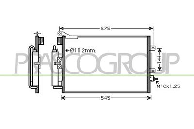 KONDENSATOR KLIMAANLAGE PRASCO RN308C001