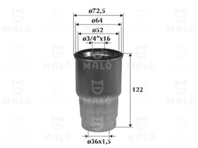 Топливный фильтр AKRON-MALÒ 1520037 для TOYOTA PICNIC