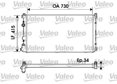 VALEO 732918 Радиатор охлаждения двигателя  для OPEL MOVANO (Опель Мовано)