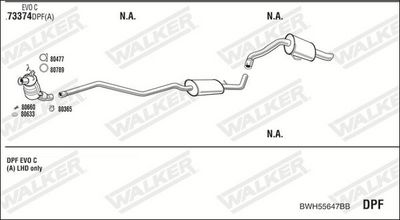 ABGASANLAGE WALKER BWH55647BB