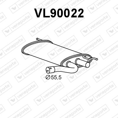 Глушитель выхлопных газов конечный VENEPORTE VL90022 для VOLVO V60
