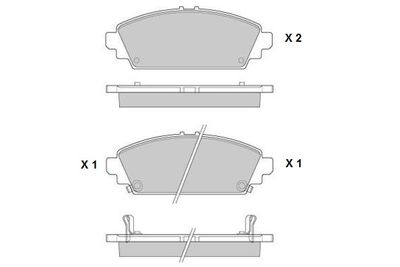 E.T.F. 12-0904 Тормозные колодки и сигнализаторы для HONDA CIVIC VII Hatchback (EU, EP, EV) 1.7 CTDi (EP4)