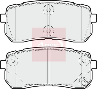 APEC Brake Pad Set, disc brake PAD1581