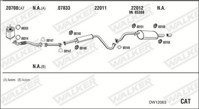 Изпускателна система WALKER DW12063
