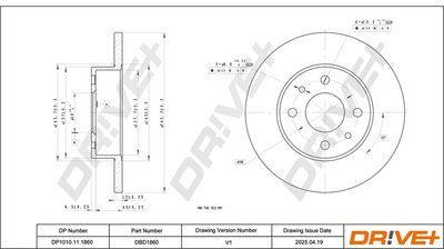спирачен диск DR!VE+ DP1010.11.1860