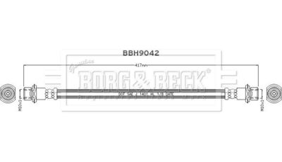 Тормозной шланг BORG & BECK BBH9042 для TOYOTA HILUX