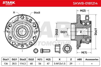 комплект колесен лагер STARK SKWB-0181214