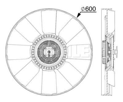 Fläkt, kylare MAHLE CFF 519 000P