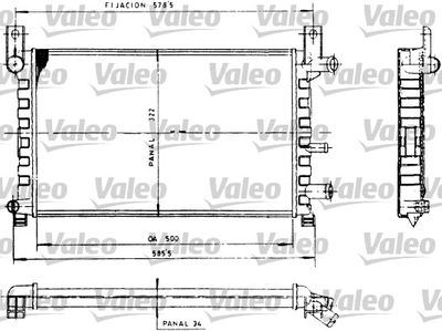 VALEO 730483 Радіатор охолодження двигуна для FORD (Форд)