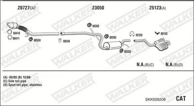 ABGASANLAGE WALKER SKK028206