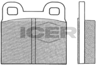 комплект спирачно феродо, дискови спирачки ICER 180086